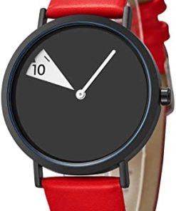 SHENGKE Minimalist Women Watch Montre Bracelet Ultra-Mince en Cuir de Mode Quartz Ladies étanche
