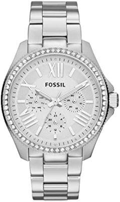 Fossil Montre pour Femmes Cecile, Mouvement Quartz Multifonctions, Boîtier en Acier Inoxydable Argenté de 40 mm avec Bracelet en Acier Inoxydable, Am4481  Fossil Amazon.fr: Mode