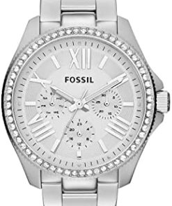 Fossil Montre pour Femmes Cecile, Mouvement Quartz Multifonctions, Boîtier en Acier Inoxydable Argenté de 40 mm avec Bracelet en Acier Inoxydable, Am4481 Fossil Amazon.fr: Mode