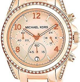 Michael Kors Montre pour Femme Blair, Mouvement Chronographe à Quartz, Boîtier en Acier Inoxydable or Rose 39mm avec Bracelet en Acier Inoxydable, MK5263  Michael Kors