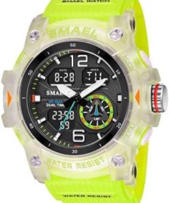 aswan watch Montre Digitale Homme avec Chronomètre, Eclairage, Alarme, Calendrier-Montres Sport avec Bracelet en Silicone