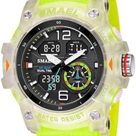 aswan watch Montre Digitale Homme avec Chronomètre, Eclairage, Alarme, Calendrier-Montres Sport avec Bracelet en Silicone